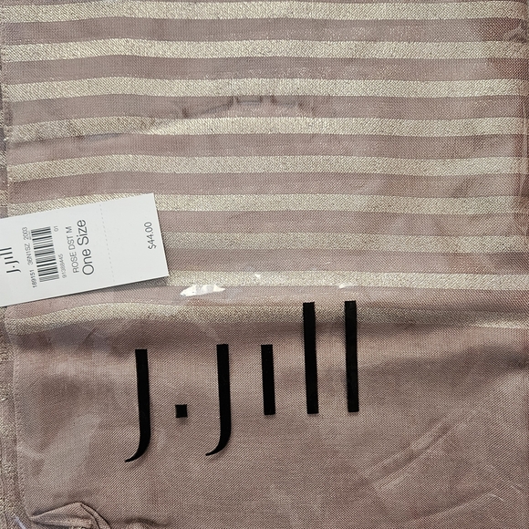 Elegant Striped Scarf in Gold and Brown - Picture 3 of 3